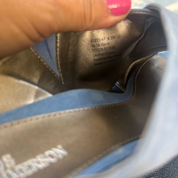 *Ros Hommerson* Blue Suede Slide Sandals Sz 8.5W - Picture 2 of 8